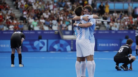 Los Leones ante Nueva Zelanda en los Juegos Olímpicos París 2024. Foto: REUTERS.