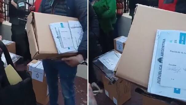 PASO 2023: tuvieron que sacar las urnas a la vereda debido a una amenaza de bomba en un colegio de Temperley