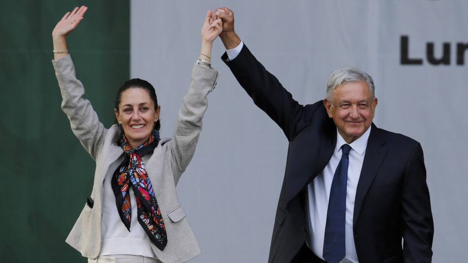 López Obrador y Claudia Sheinbaum, México. Foto: EFE