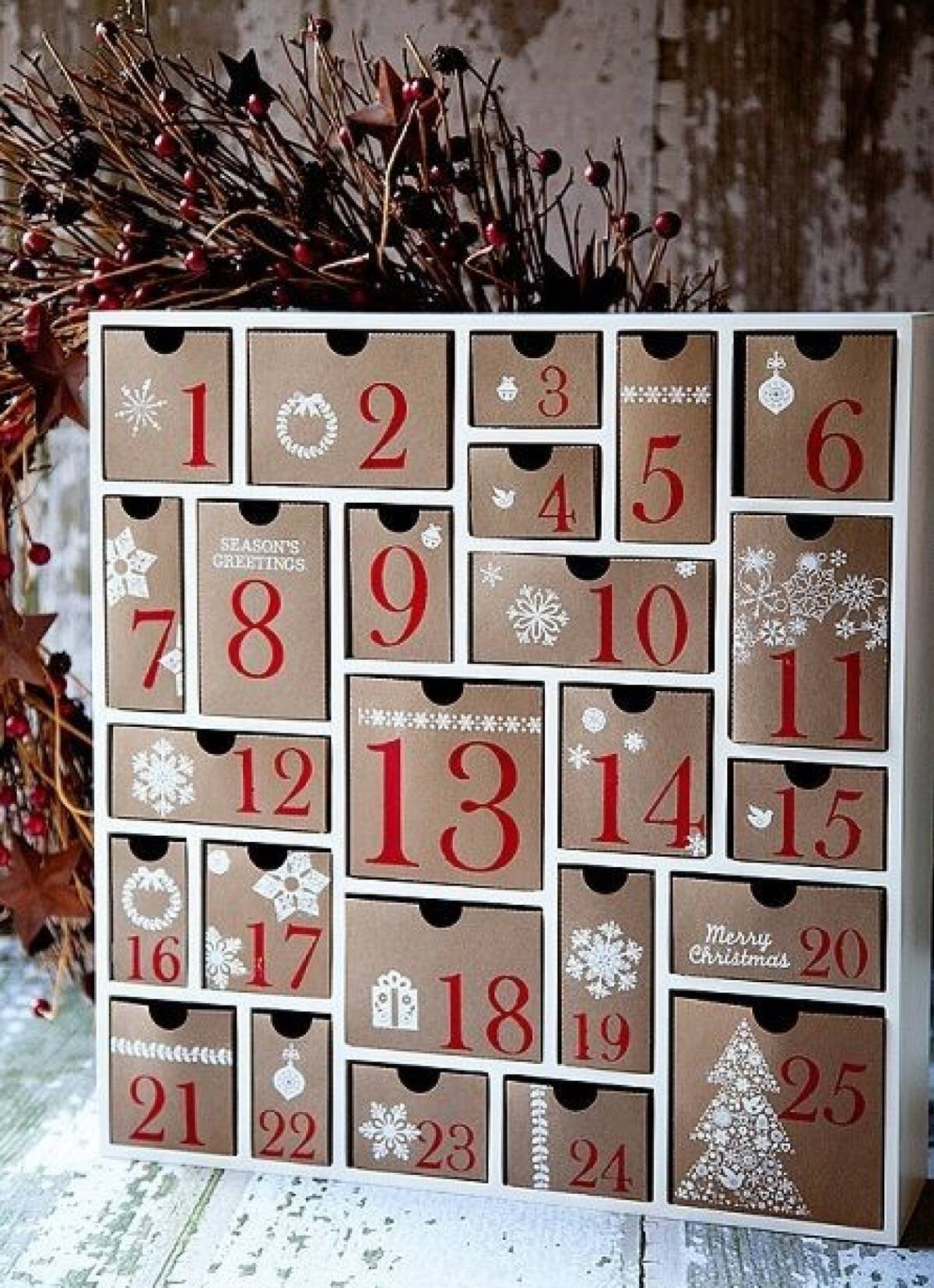 Calendario de adviento. Foto: Pinterest.