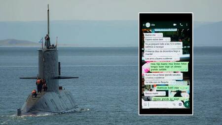 Submarino ARA San Juan - Mensaje de WhatsApp