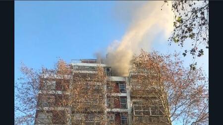 Incendio en edificio de Villa Crespo