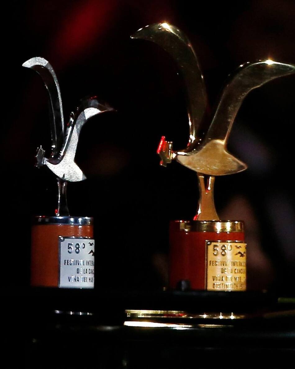 Los premios del festival de Viña de Mar- la Gabiota de oro y la de plata fuente: @elfestivaldevina oficial
