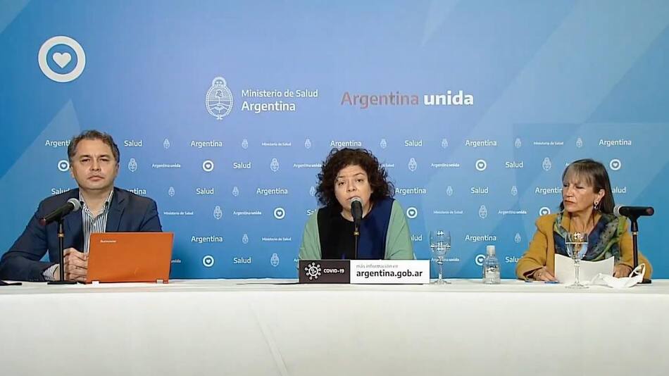 Reporte del Ministerio de Salud de La Nación por coronavirus en Argentina