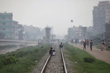 Aire contaminado en Bangladesh. Foto: Reuters.