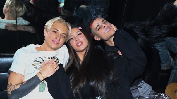 Wanda Nara cantó "Bad bitch" en vivo con Ca7riel y Paco Amoroso y se besó con ambos en el escenario