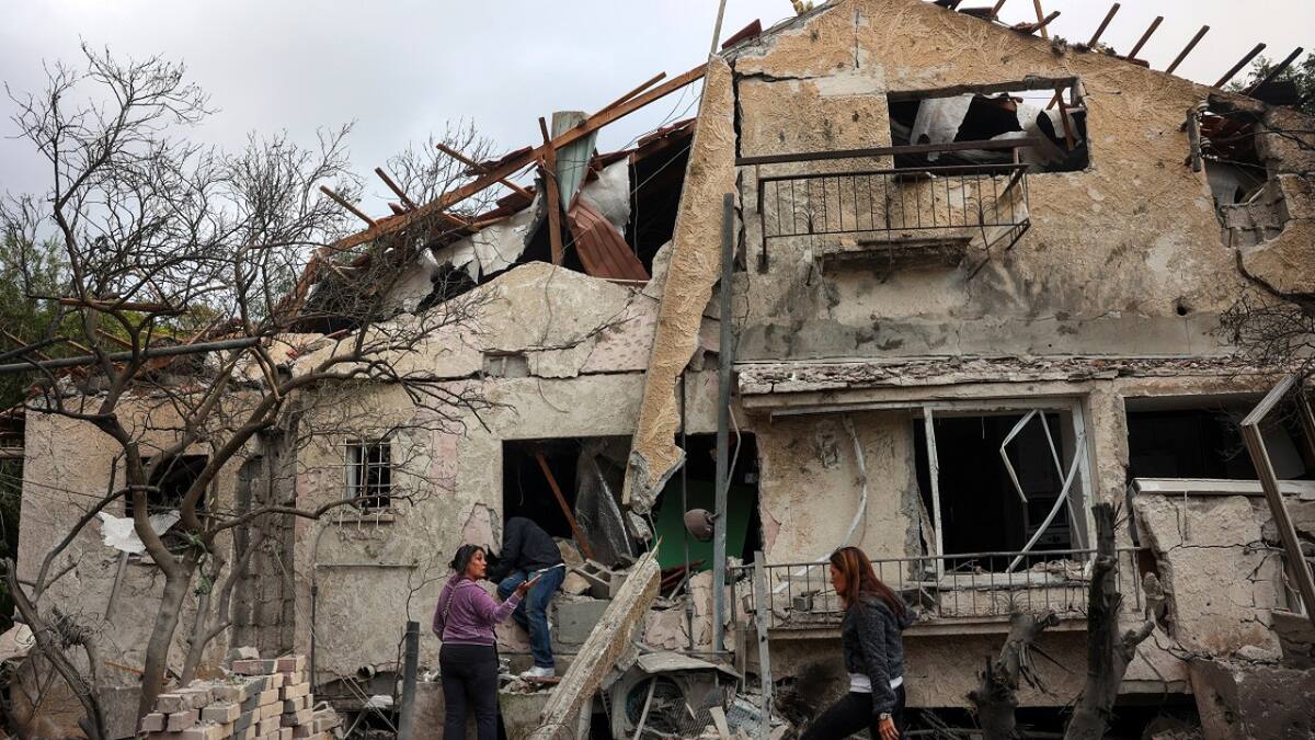 Destrozos en Israel tras el lanzamiento de misiles desde el Líbano. Foto: Reuters