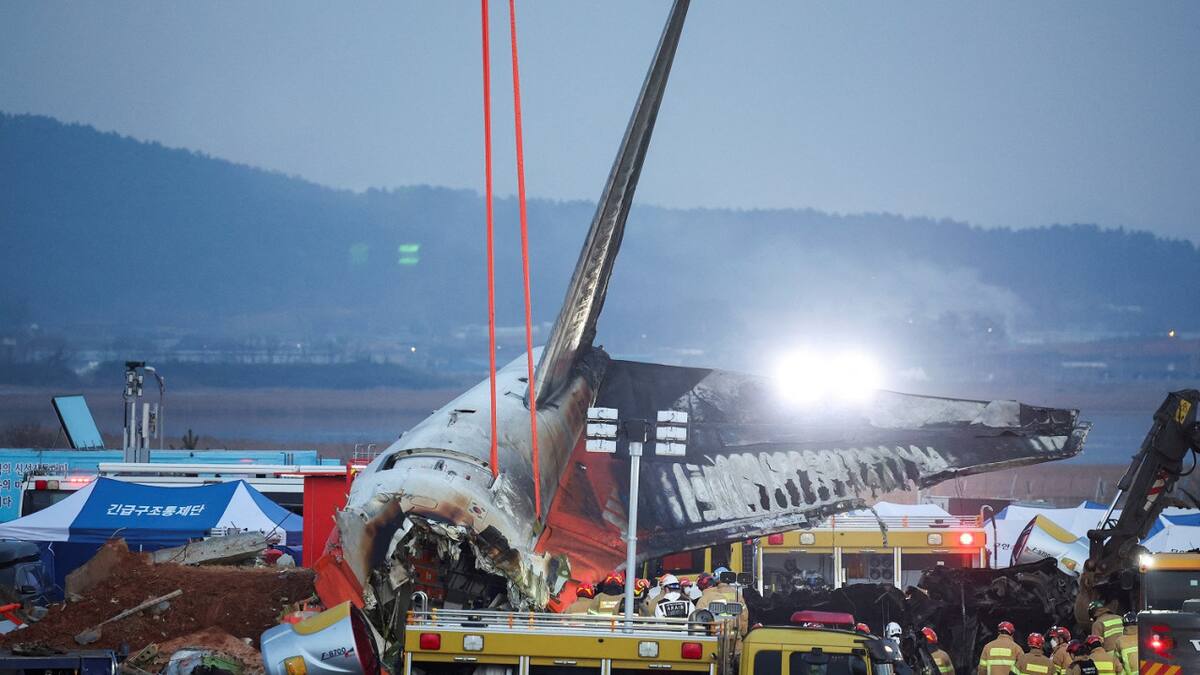 Accidente aéreo en Corea del Sur. Foto: Reuters.