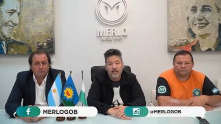 El mensaje del Municipio de Merlo. Foto: Captura.