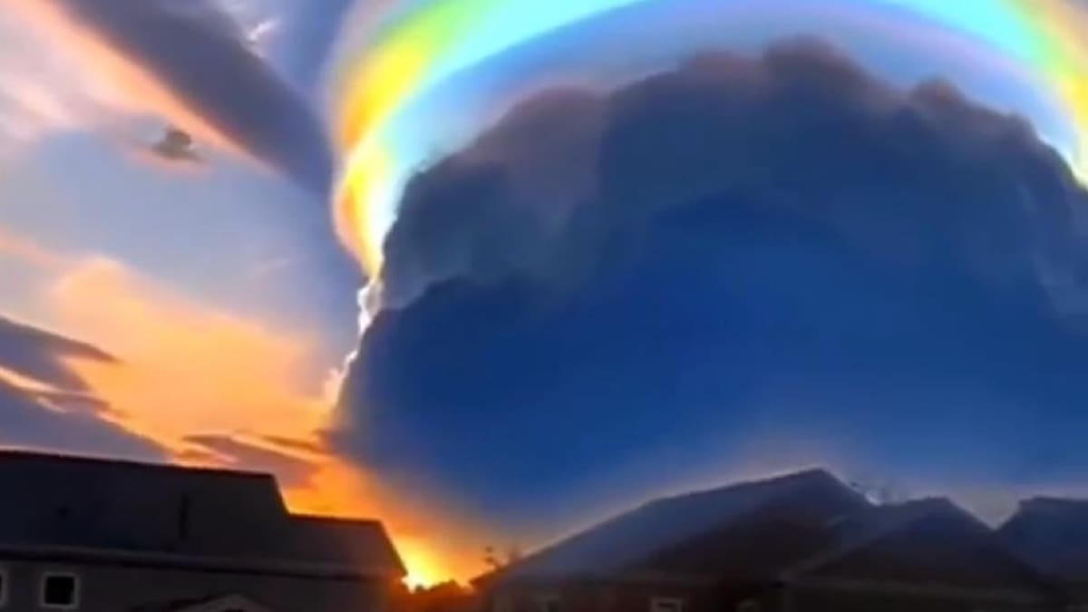 Una extraña nube de arcoiris apareció en China y fue furor en las redes