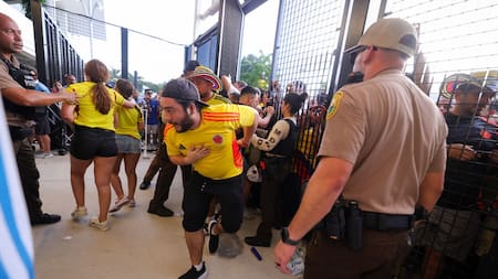 Incidentes en el ingreso de la final entre Argentina y Colombia; Copa América 2024. Foto: Reuters.