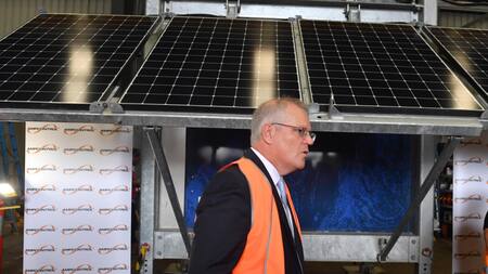 Fábrica de paneles solares en Nueva Gales del Sur, Australia. Foto: EFE.