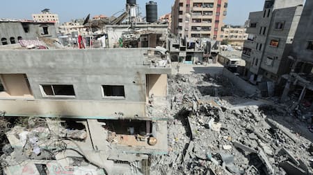 Ataques en Nuseirat, Franja de Gaza. Foto: Reuters.