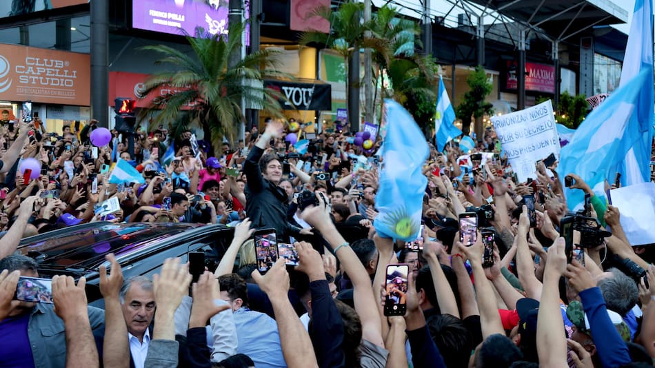 Acto de cierre de campaña de Javier Milei en Tucumán.