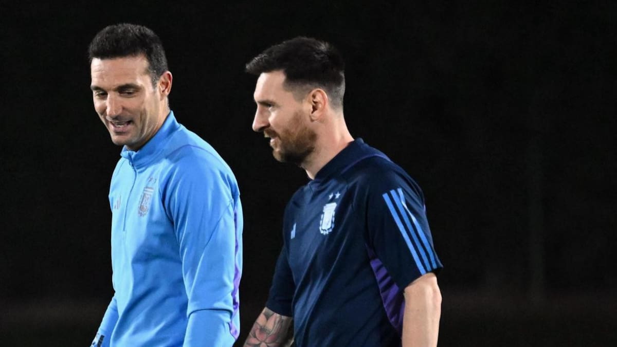 Entrenamiento de Argentina de cara al partido con México. Foto: NA