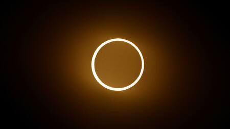 "El anillo de fuego", el eclipse del año. Foto: Reuters