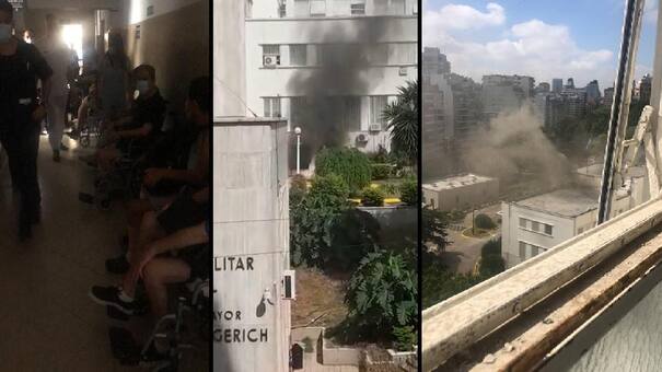 Tensión por incendio en un subsuelo del Hospital Militar Central en Palermo