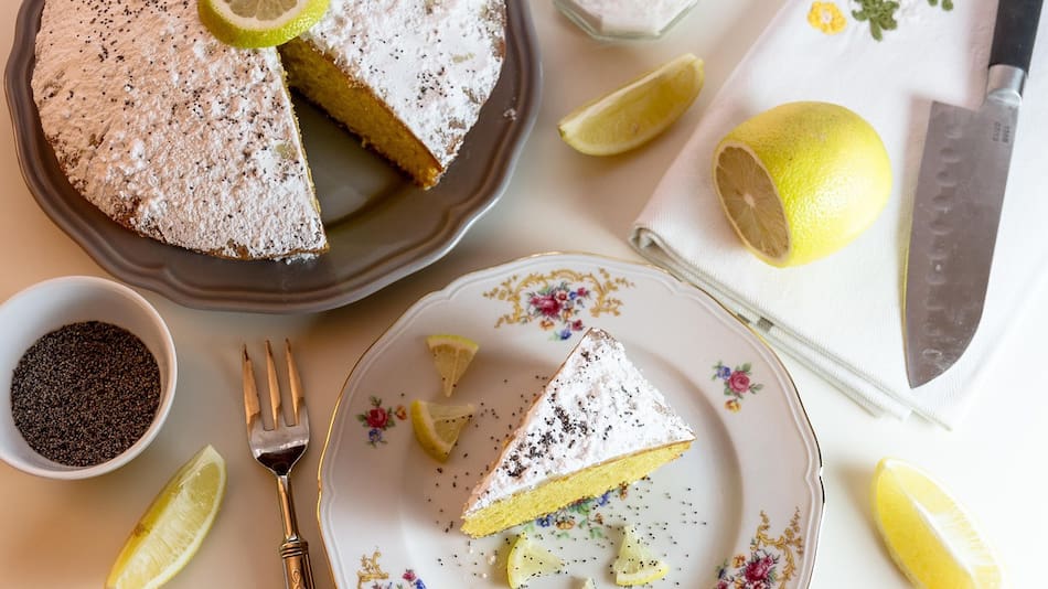 Bizcochuelo de limón bajo en calorías. Foto: Pixabay.