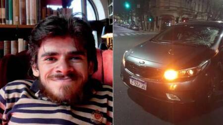 Franco Rinaldi protagonista del accidente de tránsito. Fotos: NA.