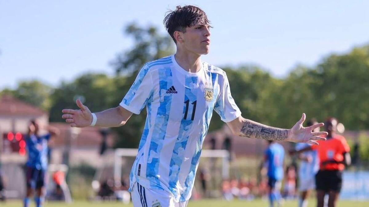 Alejandro Garnacho con la Selección Argentina. Foto: Instagram @garnacho7.