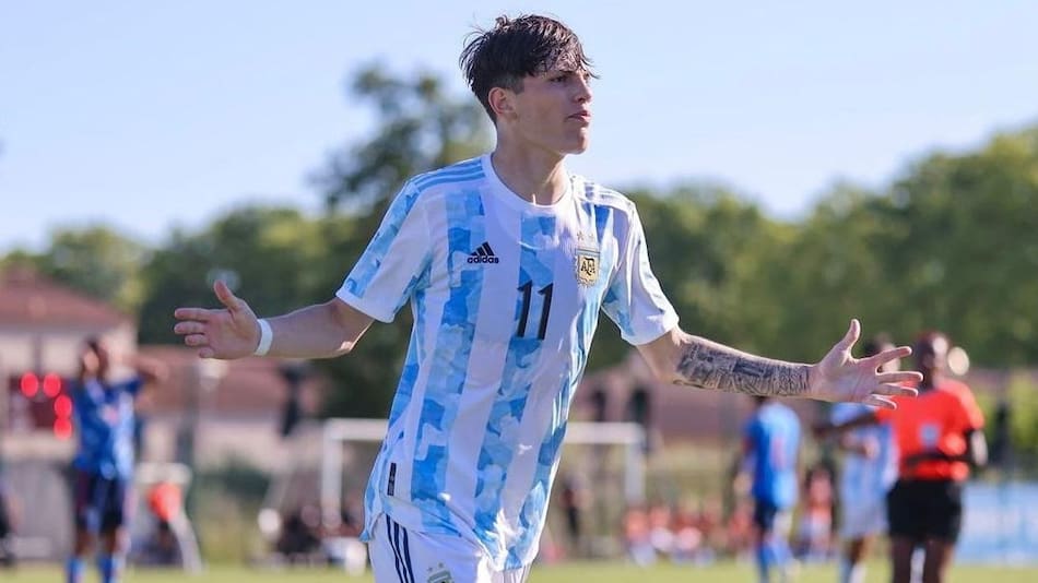 Alejandro Garnacho con la Selección Argentina. Foto: Instagram @garnacho7.