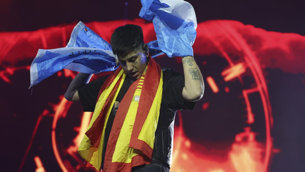 Duki en el estadio Bernabéu. Foto: EFE.