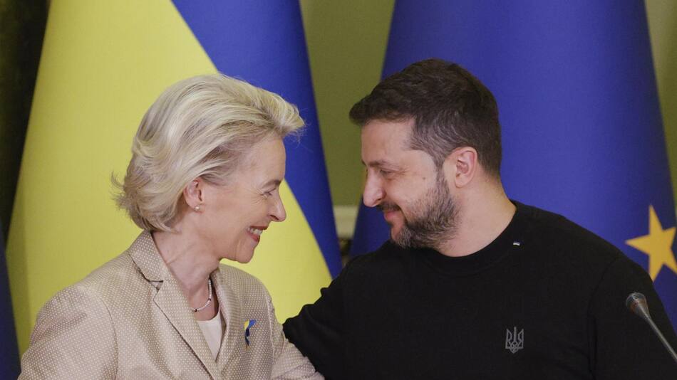 Zelenski y Von der Leyen. Foto: EFE.