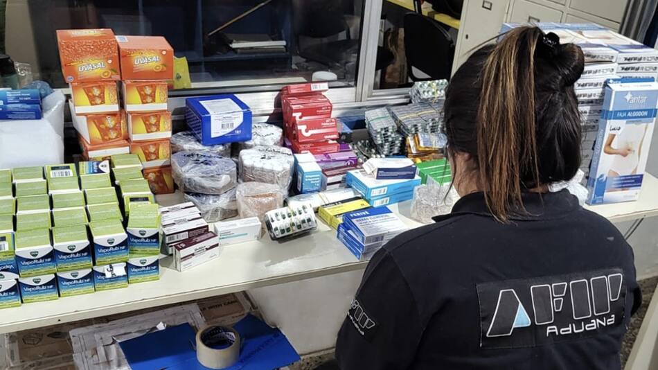 Contrabando de medicamentos. Foto: Aduana.