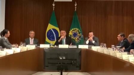 Reunión de Jair Bolsonaro junto a su Gabinete sobre las elecciones 2022. Foto: Captura de video.