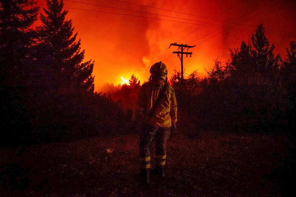Incendios forestales en la Patagonia. Foto: EFE (Greenpeace)