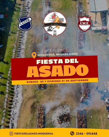 Fiesta del Asado Criollo de Moquehuá. Foto Instagram @fiestadelasado.moquehua