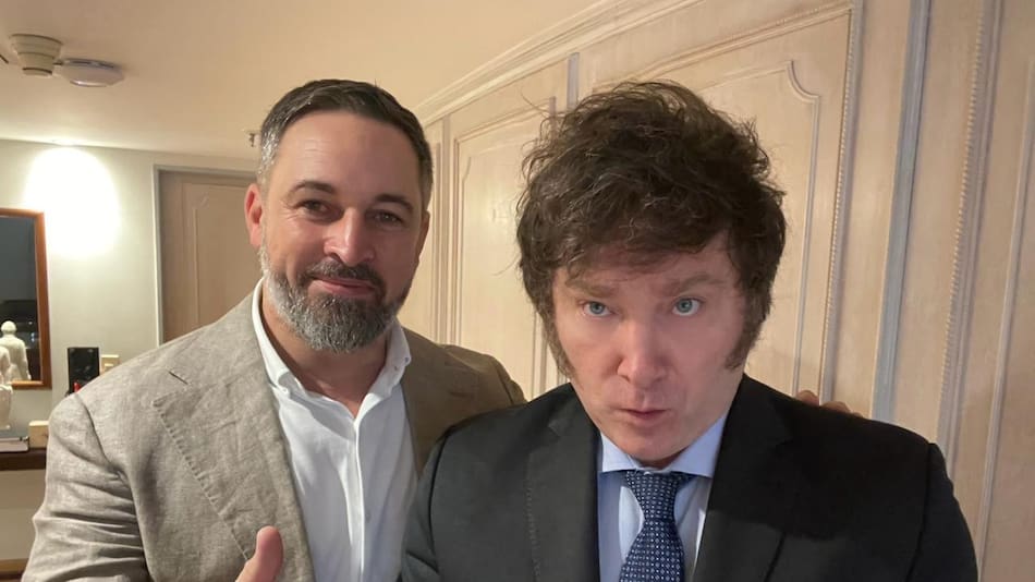 Santiago Abascal y Javier Milei. Foto: X.