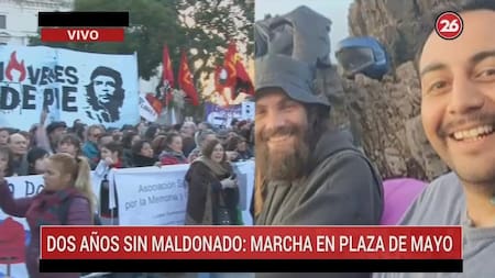 Dos años sin Santiago Maldonado: familiares y agrupaciones marcharon en Plaza de Mayo