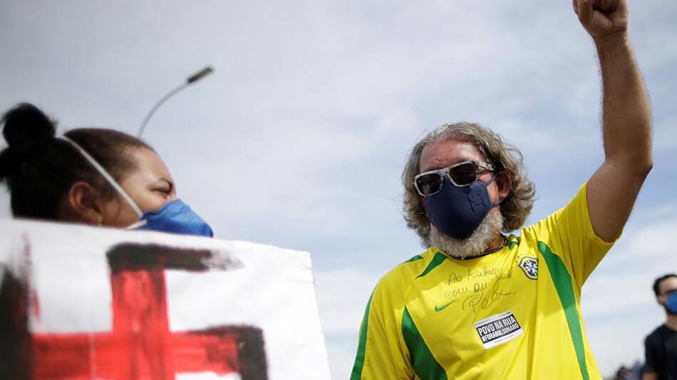 Protesta contra Jair Bolsonaro en Brasil, Reuters