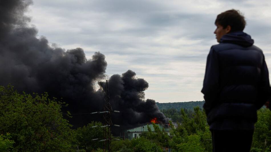 Ataques rusos sobre la región de Járkov, Ucrania. Foto: Reuters.
