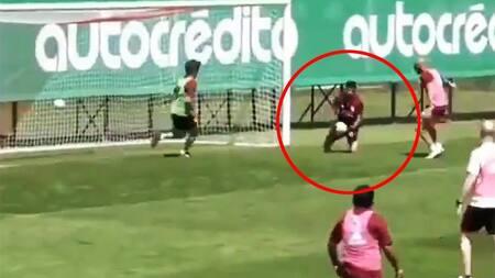 VIDEO de la práctica de River, Enzo Pérez como arquero