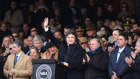 Javier Milei en La Rural.