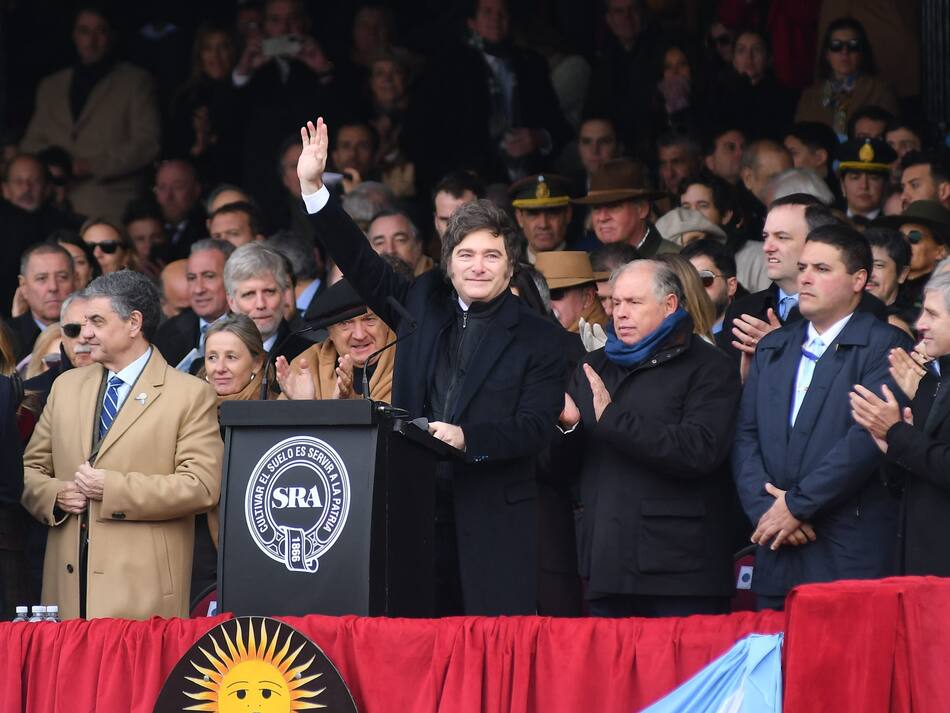 Javier Milei en La Rural.