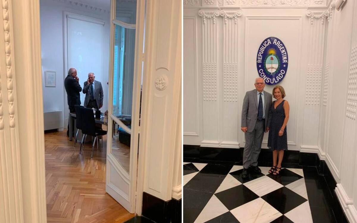 Josep Borrell adoptó la nacionalidad argentina, embajada argentina en España, Foto Twitter