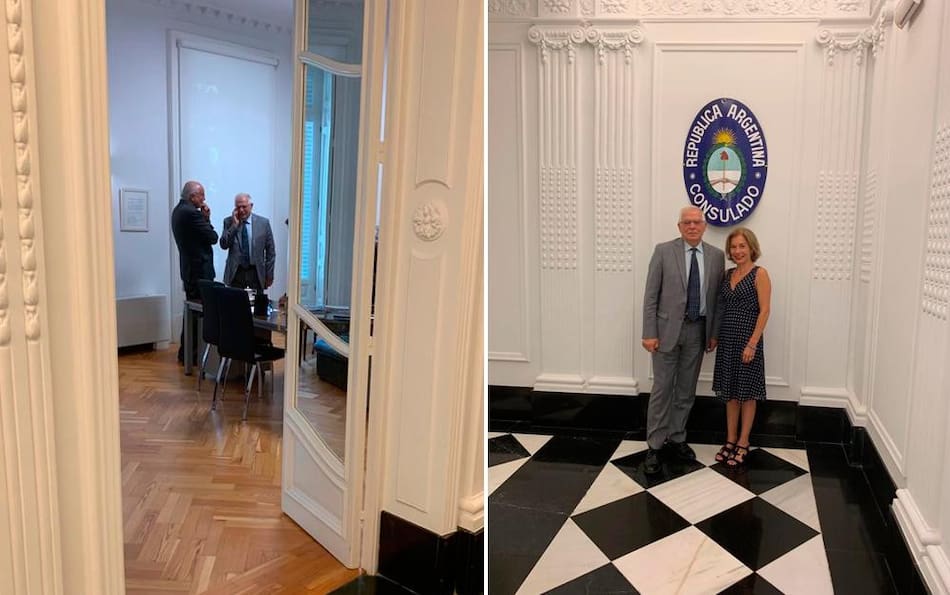 Josep Borrell adoptó la nacionalidad argentina, embajada argentina en España, Foto Twitter