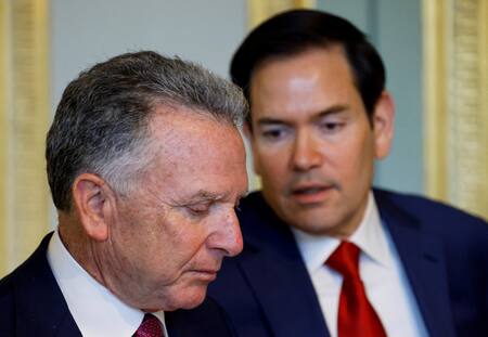 Steve Witkoff y Marco Rubio. Foto: Reuters/LUDOVIC MARIN.