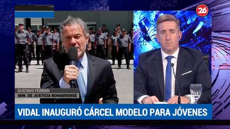 Gustavo Ferrari, ministro de Justicia bonaerense, cárceles, Canal 26
