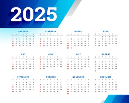 Calendario 2025. Foto: Freepik.