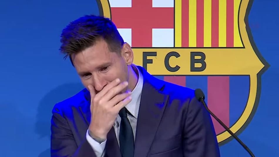 Lionel Messi, conferencia de prensa, despedida del Barcelona, NA