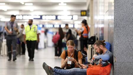 Vuelos demorados en Aeroparque. Foto: NA