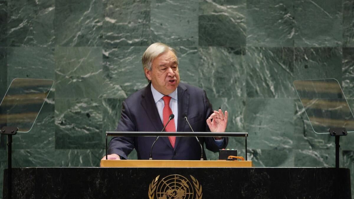 António Guterres en la Asamblea General de Naciones Unidas. Foto: EFE.