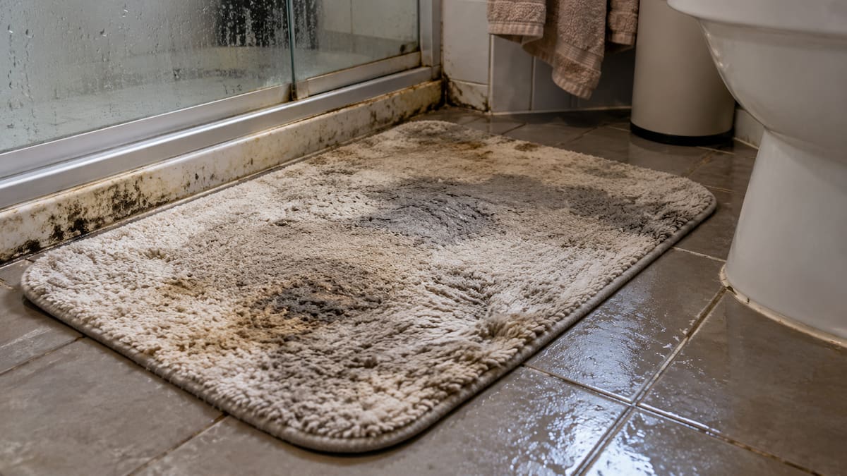 Aunque parezca limpia, la alfombra del baño puede acumular humedad, bacterias y hongos si no se lava con frecuencia.