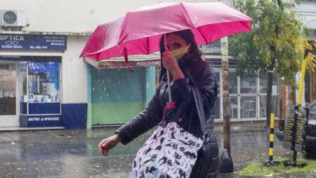 Lluvia en la ciudad de Buenos Aires, NA.