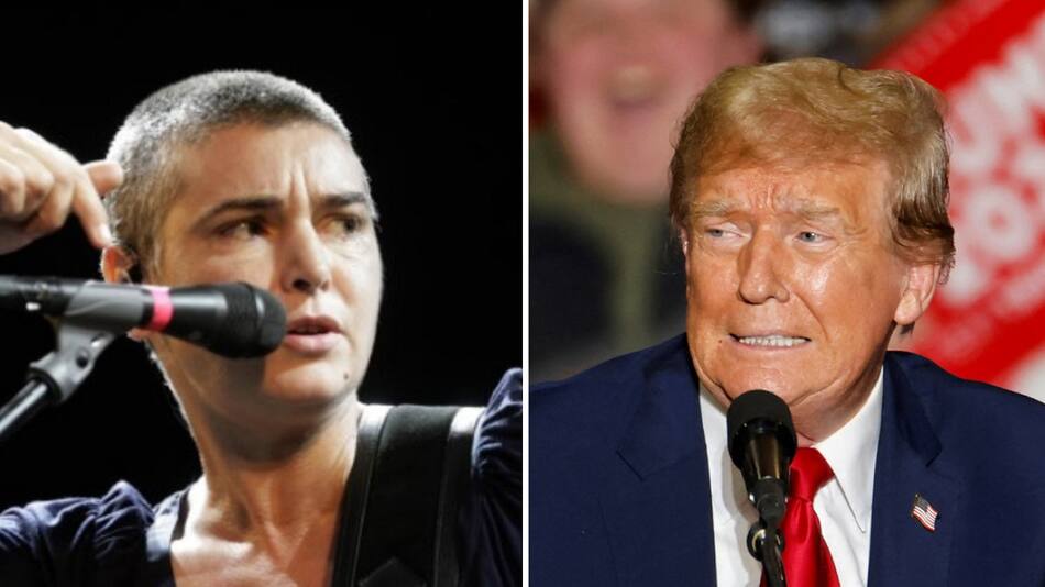 Sinéad O’Connor y Donald Trump. Foto: Reuters.