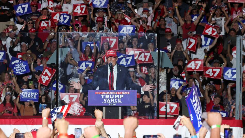 Donald Trump en California. Foto: Reuters.